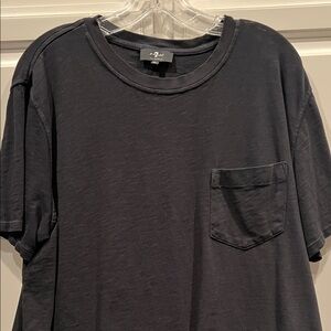 7 for all mankind Black Short Sleeve Tee with Pocket